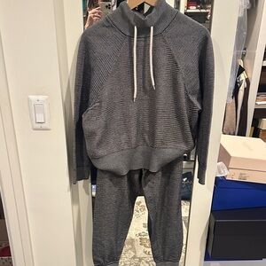 Varley Black and White Knit Fabric